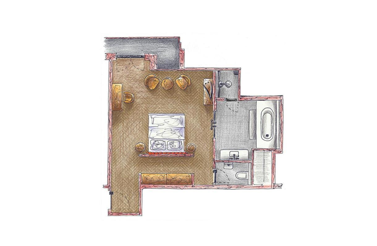 Das James Flensburg Eksteriør bilde Floorplan of a typical studio apartment